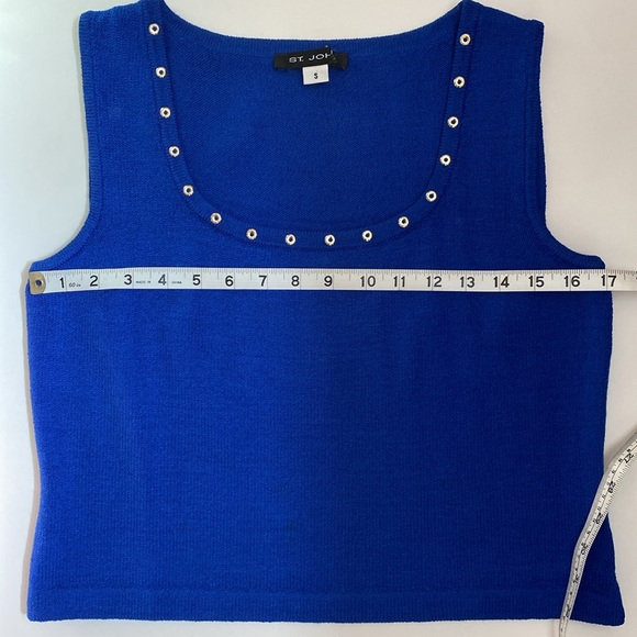 St John Knit Tank Blue Size Small - Picture 9 of 9